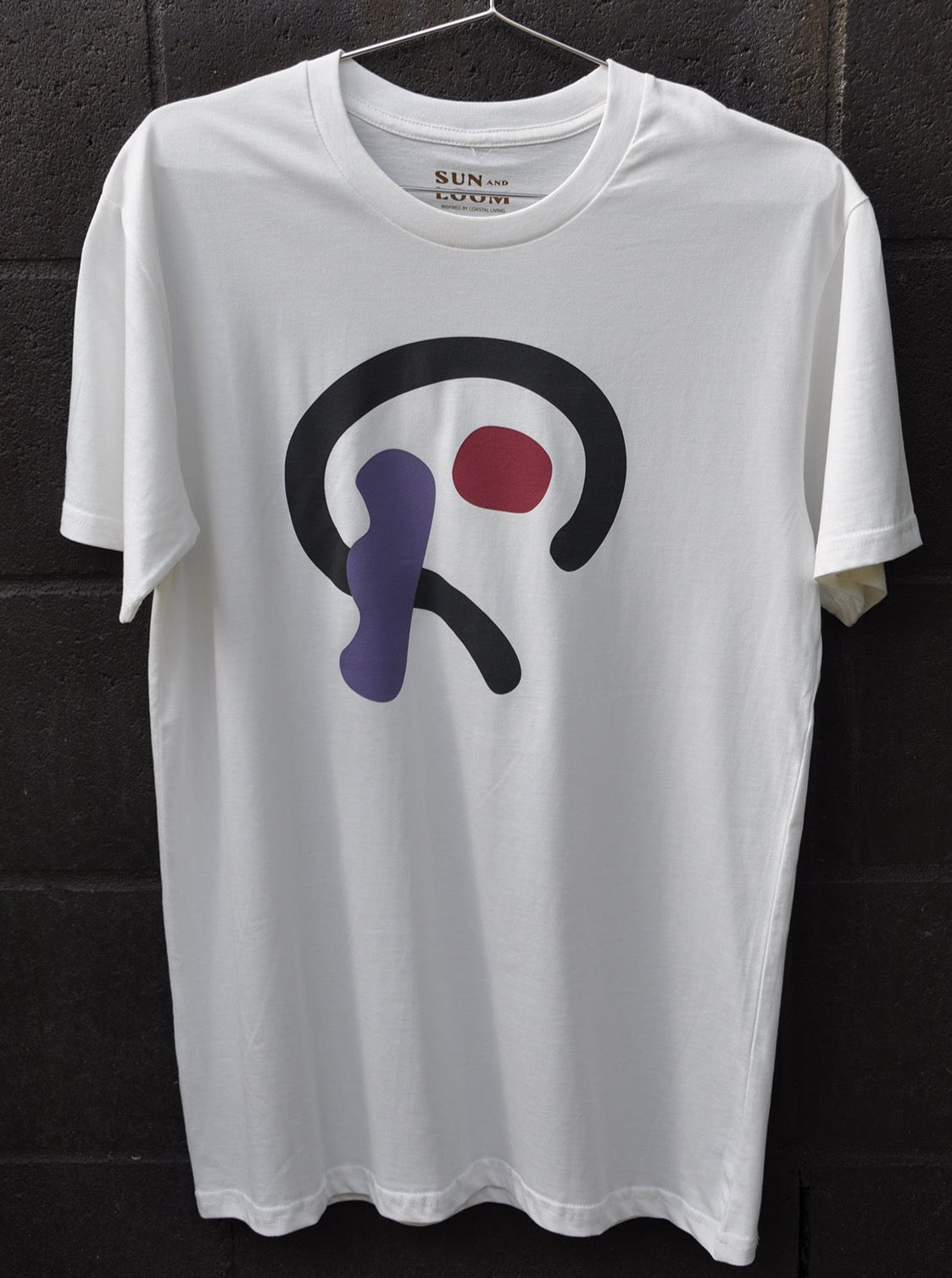T-Shirt "Abstract Art" by Sun & Loom White