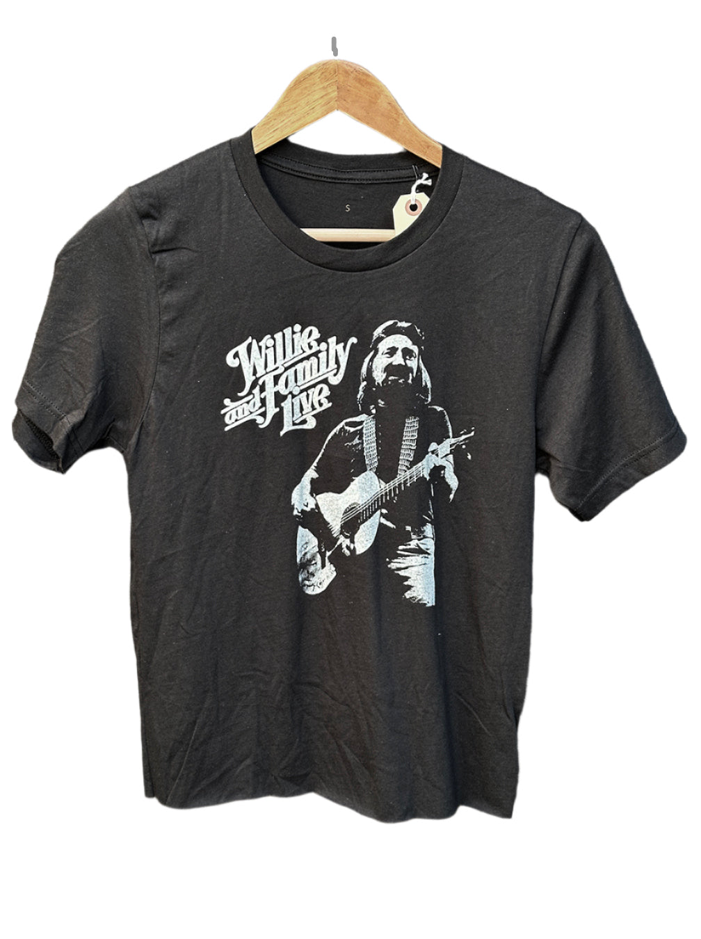 Vintage Tee Knit Top "Willie Nelson" 40120 Black