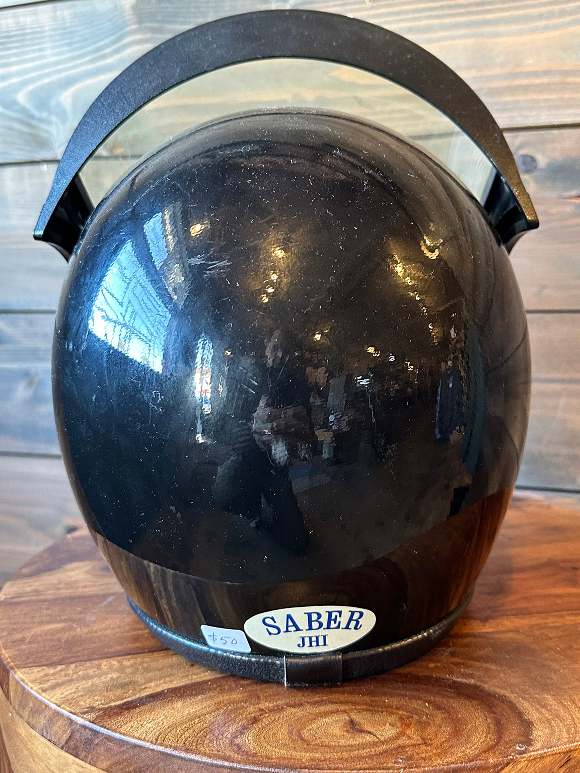 Vintage Helmet Open Face 50731 Black size S