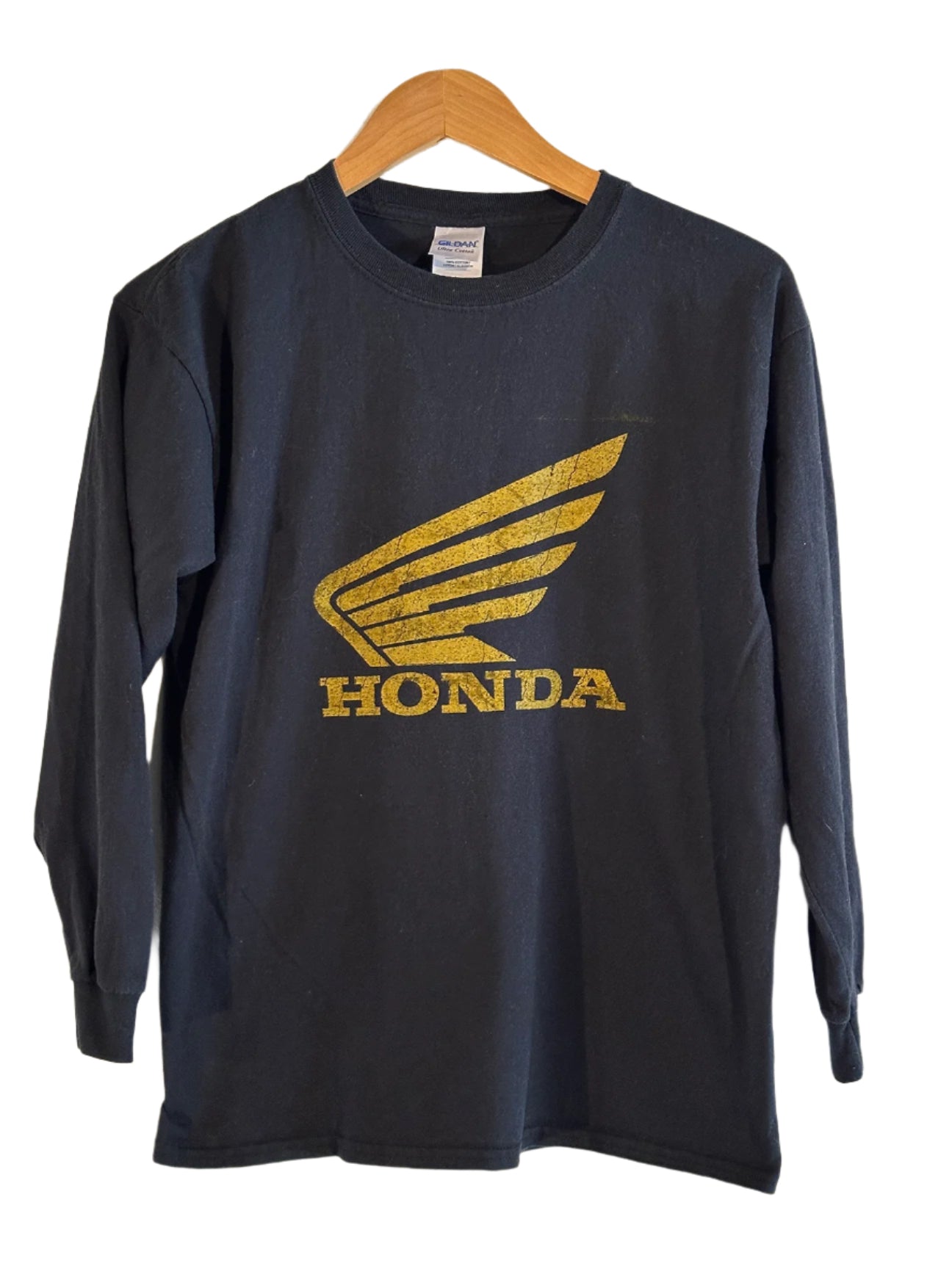 Vintage T-Shirt "Honda Wing" L/S Black YouthXL