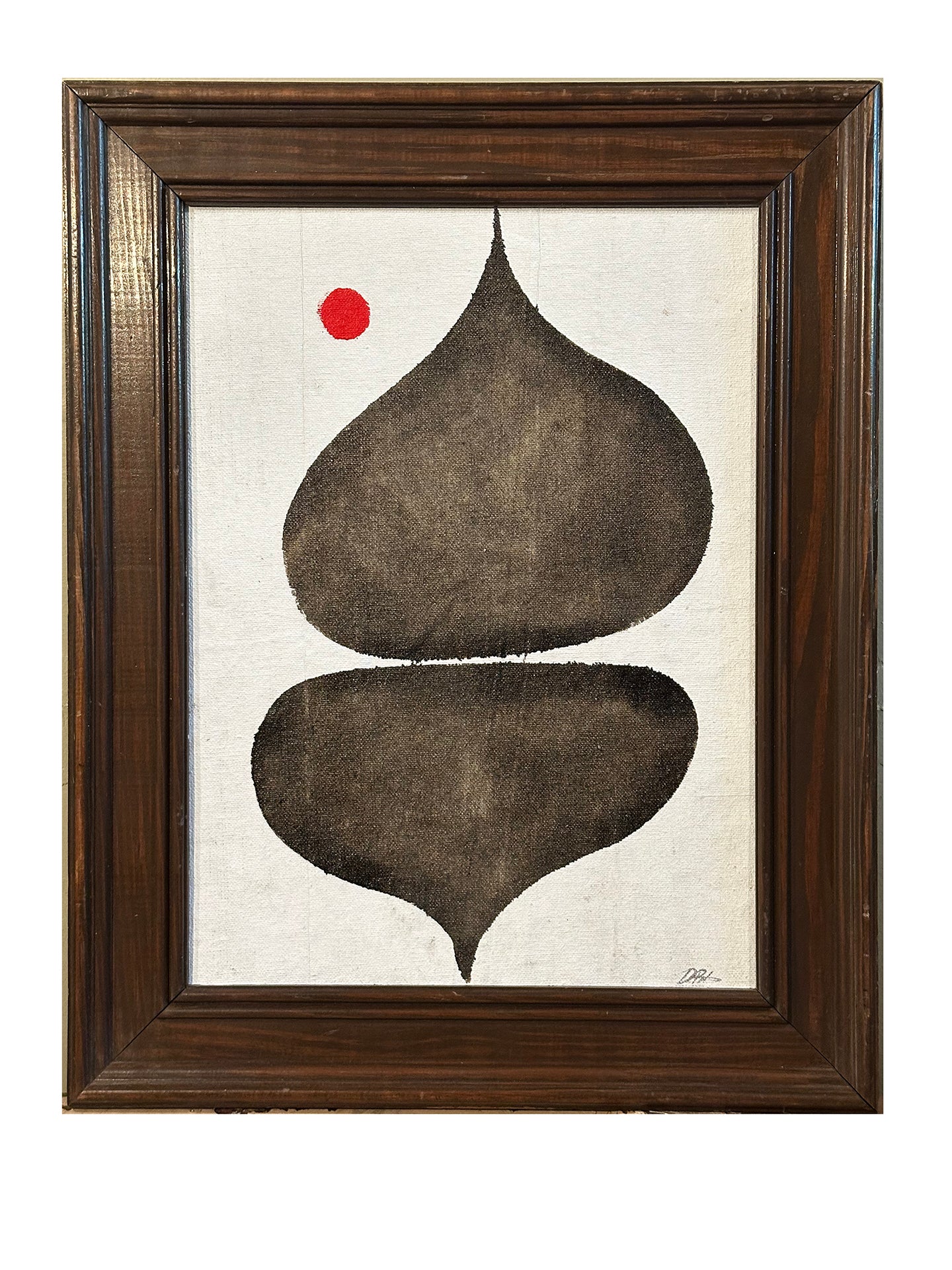 Painting Original Art "Satisfied" Canvas Framed