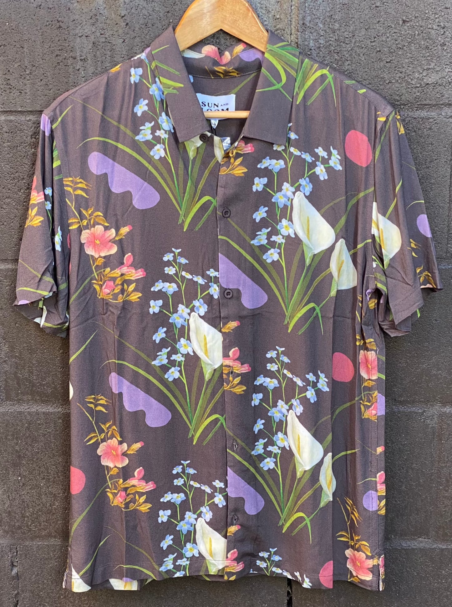 Shirt Jonny Floral Charcoal by Sun and Loom