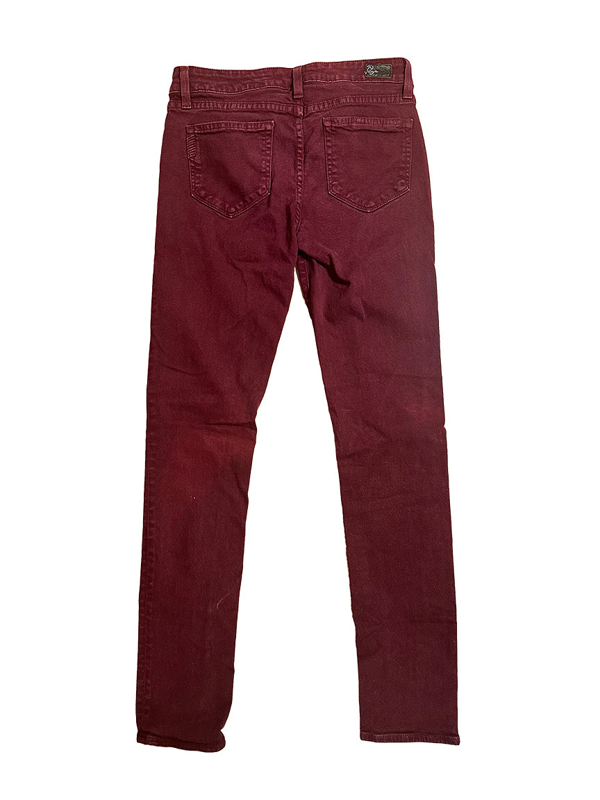 Denim Jeans “Paige” Denim size 27 Burgundy