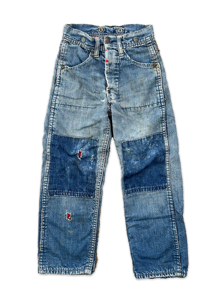 Denim Pants Kids Flannel Lined Bohemian size 5T