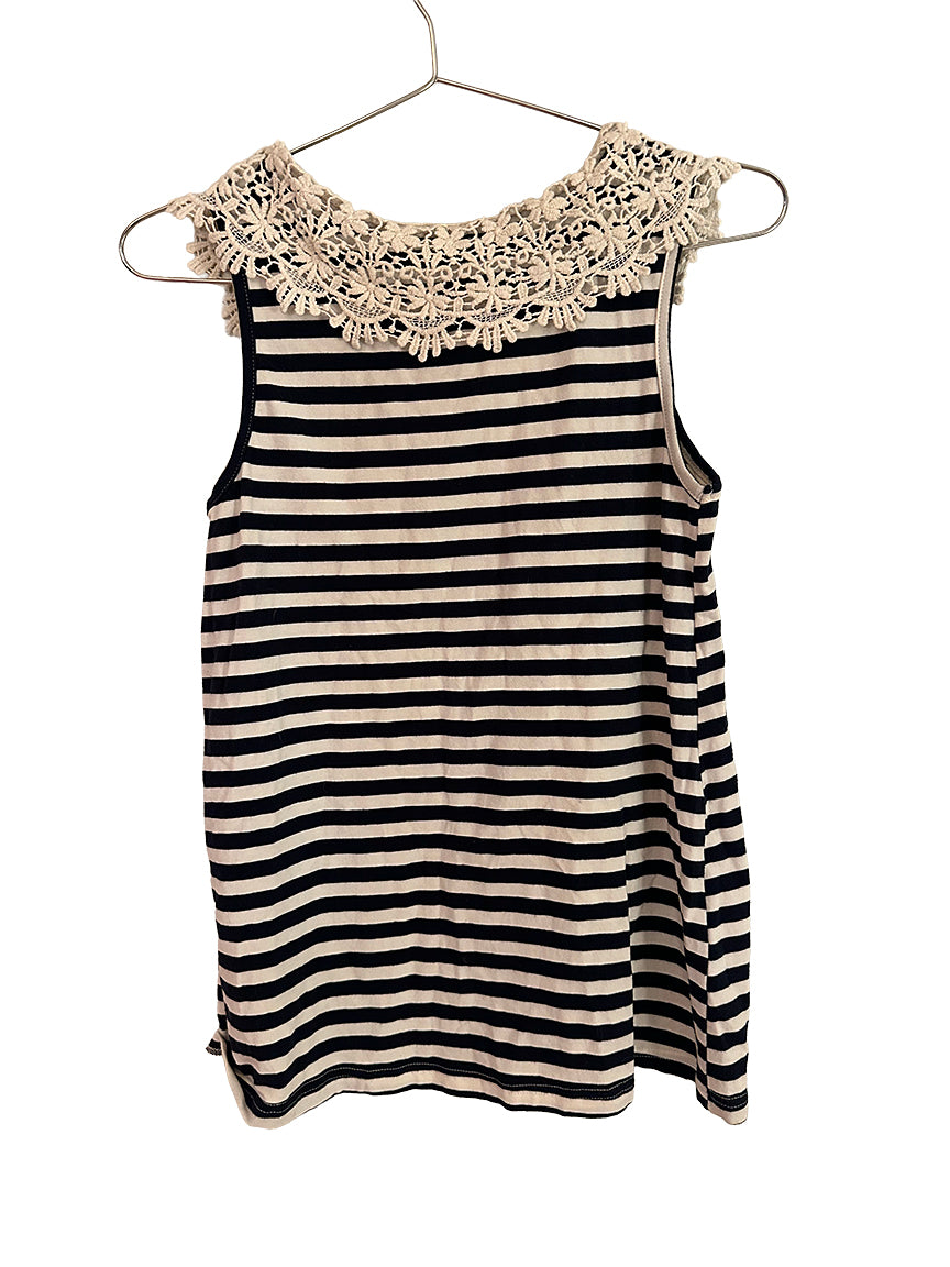 Vintage Top Knit Stripes size S Navy