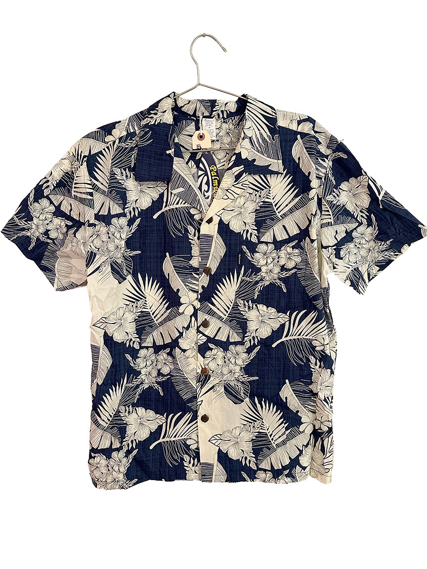 Shirt Hawaiian Blue S/S Button Up M