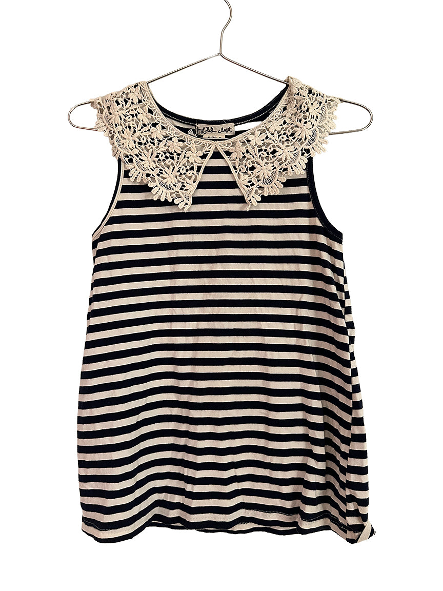 Vintage Top Knit Stripes size S Navy