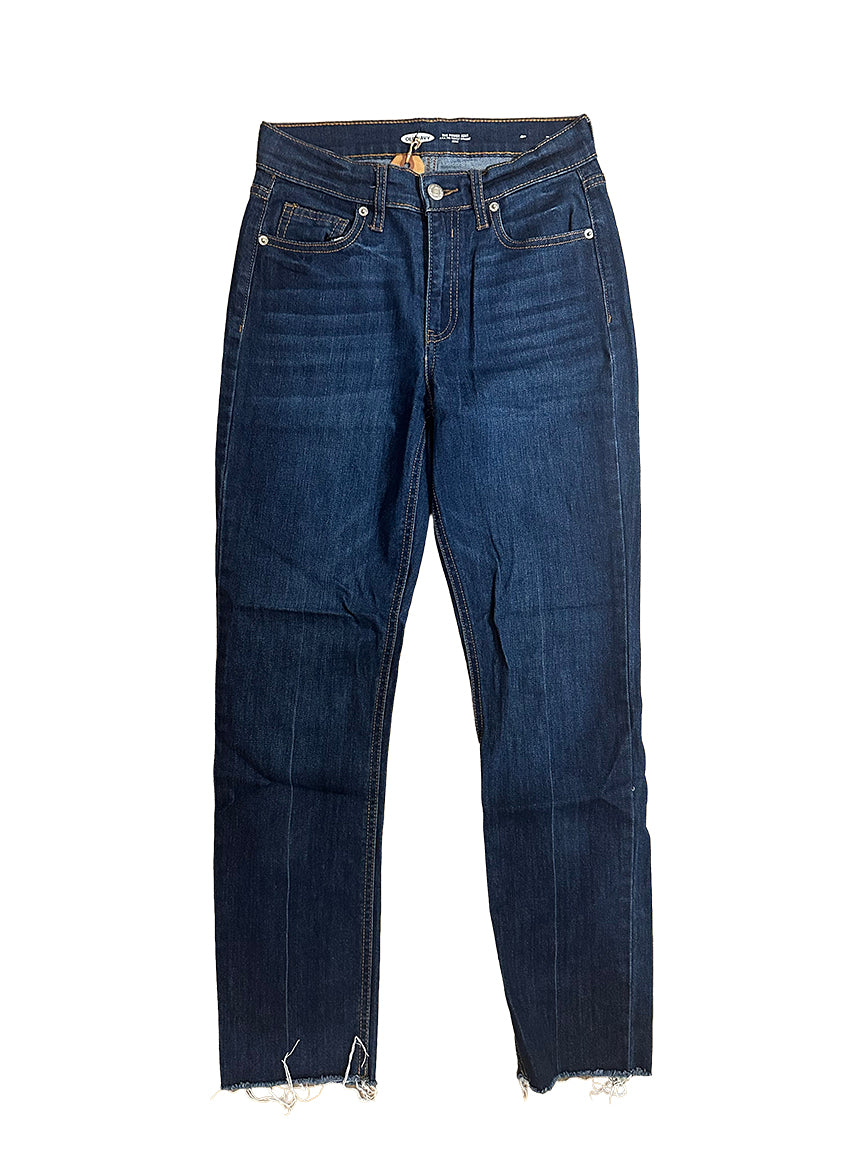 Denim Jeans Old Navy Straight Fit Denim size 0 Dark Indigo
