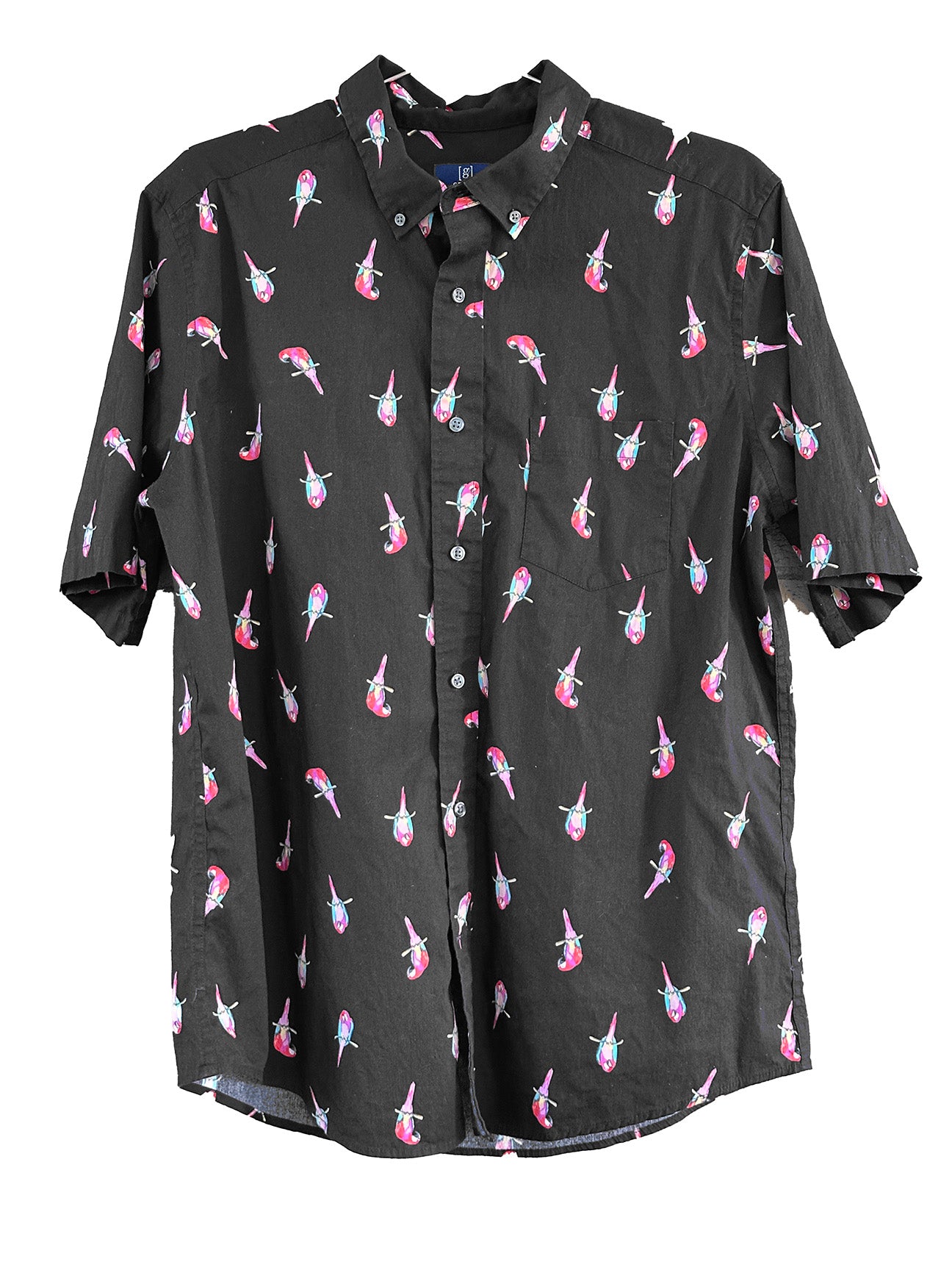 Shirt Parrots S/S Button Up Black