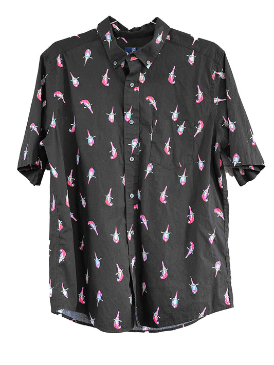 Shirt Parrots S/S Button Up Black
