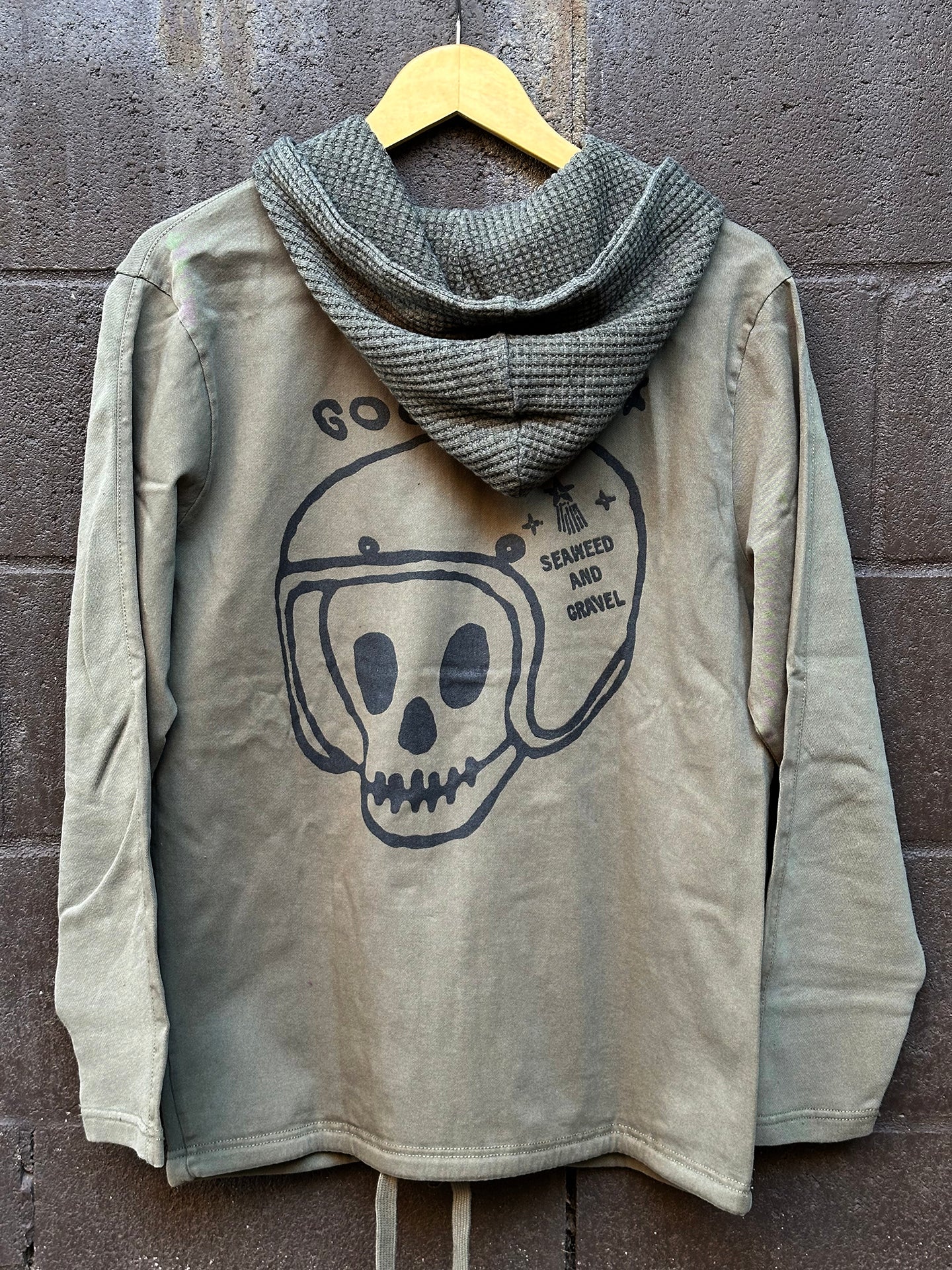 Sweatshirt Hooded Fleece Zip Up Collab with Allview and S&G Olive