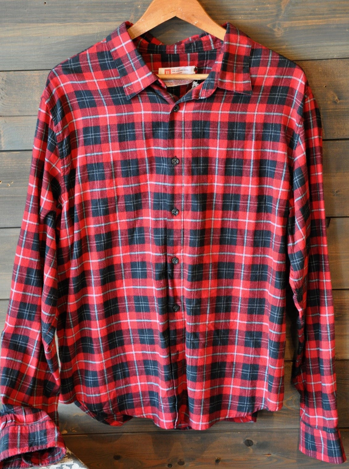 Plaid Flannel Shirt Red 40183 XL