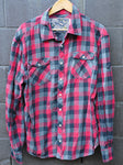 Plaid Flannel Shirt 10224 Red XL