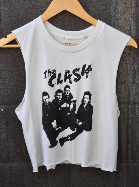 Vintage Crop Muscle Tee "The Clash" 10159 S