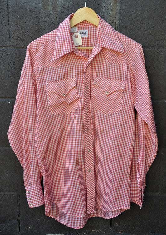 Vintage Western Gingham Shirt 10176 M