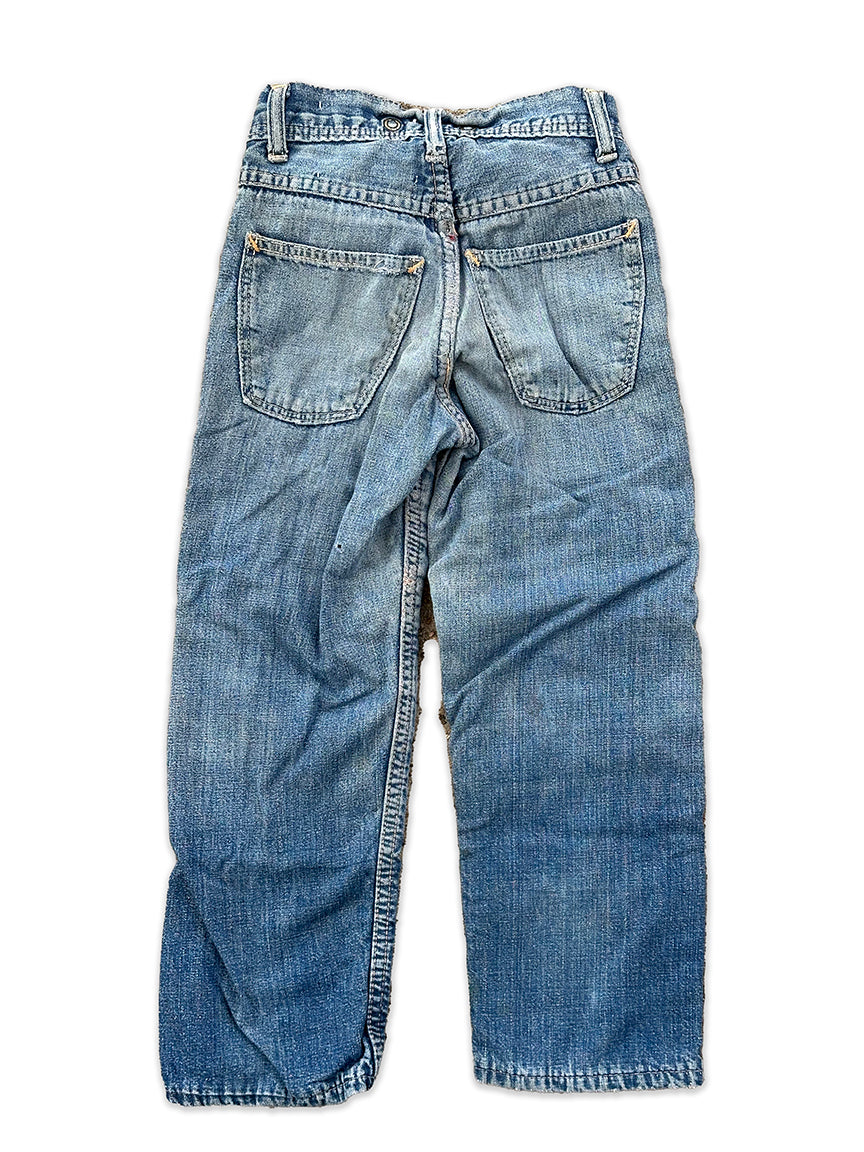 Denim Pants Kids Flannel Lined Bohemian size 5T