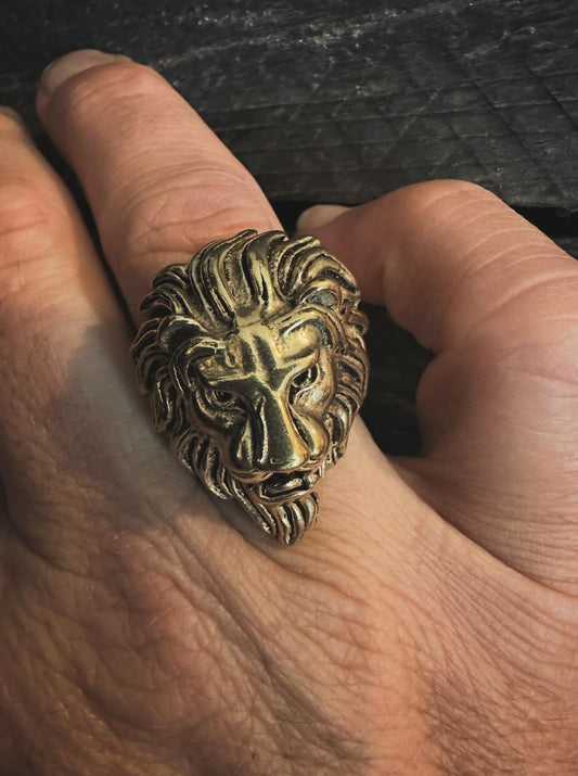 Ring Brass Lion size 11.5