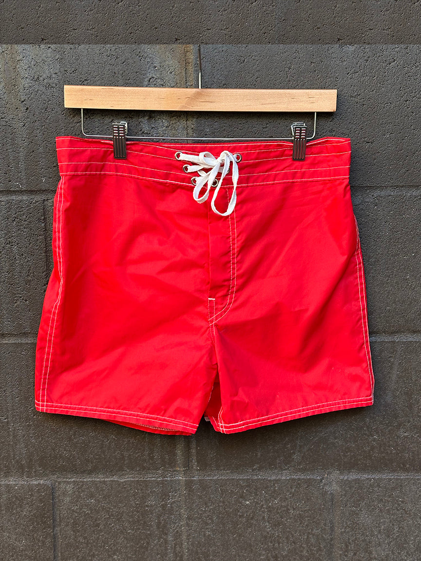 Vintage Boardshort "Kings Road" Red No.50030 size 32