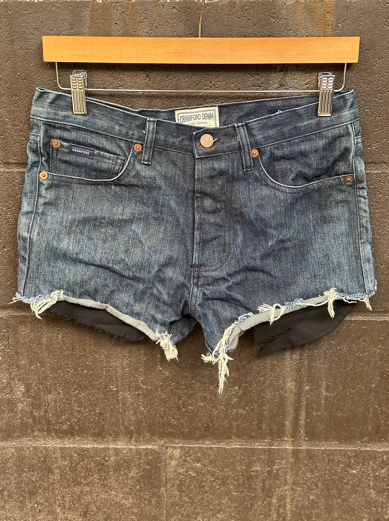 Shorts Cut Off Women's Indigo Denim Crawford