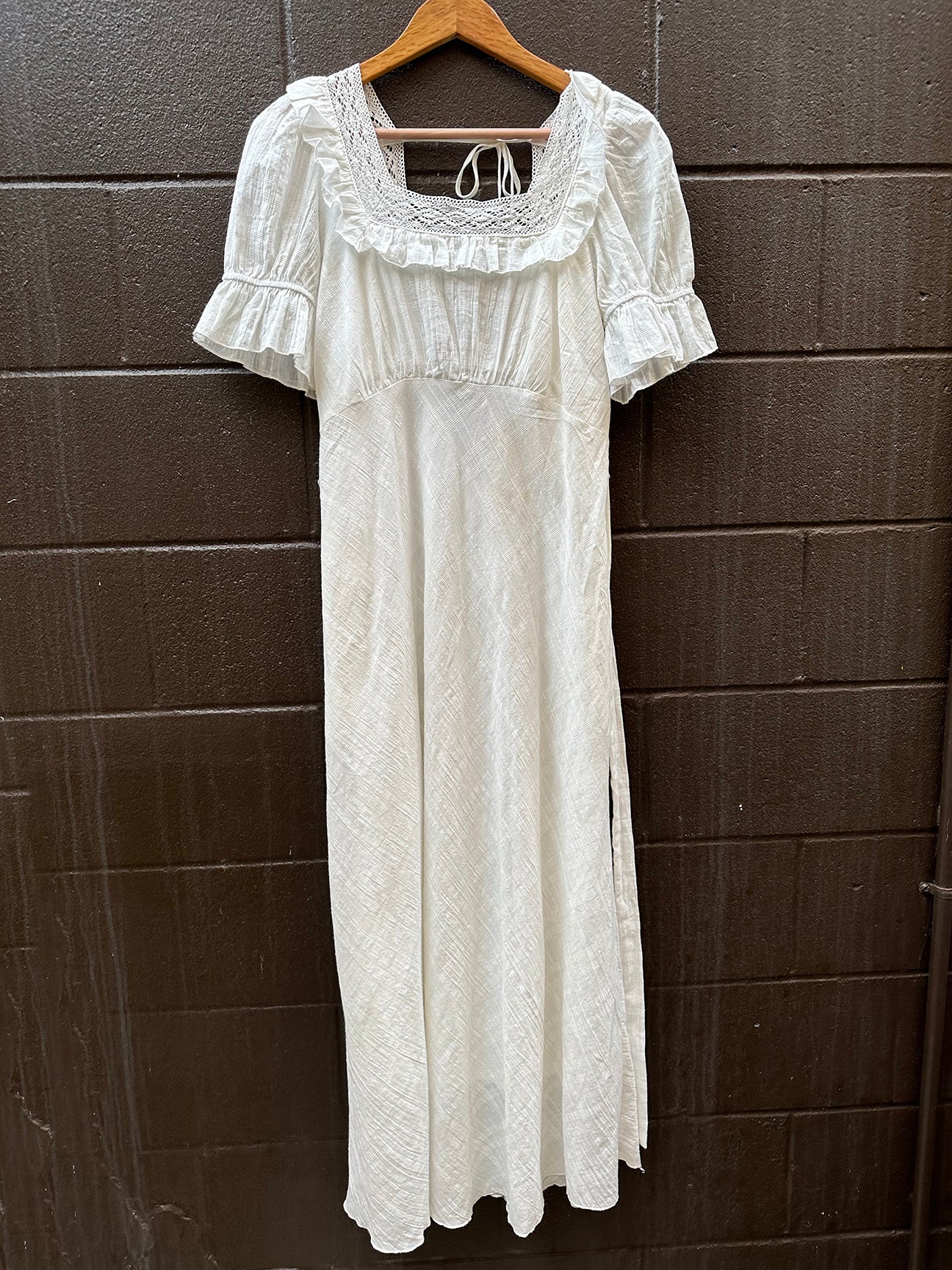 Vintage Dress Long 50039 White size L