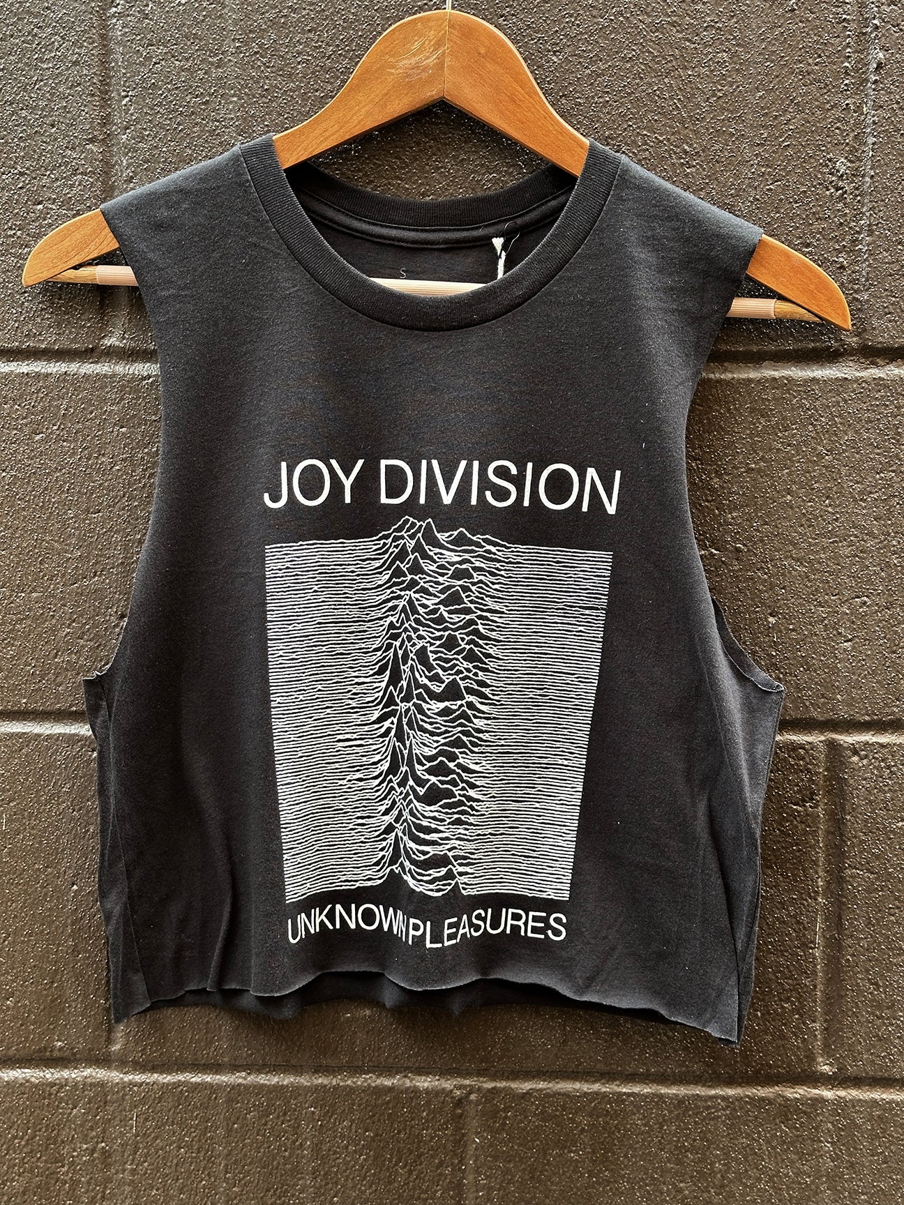 Vintage Tee Crop Muscle "Joy Division" 50065 Black