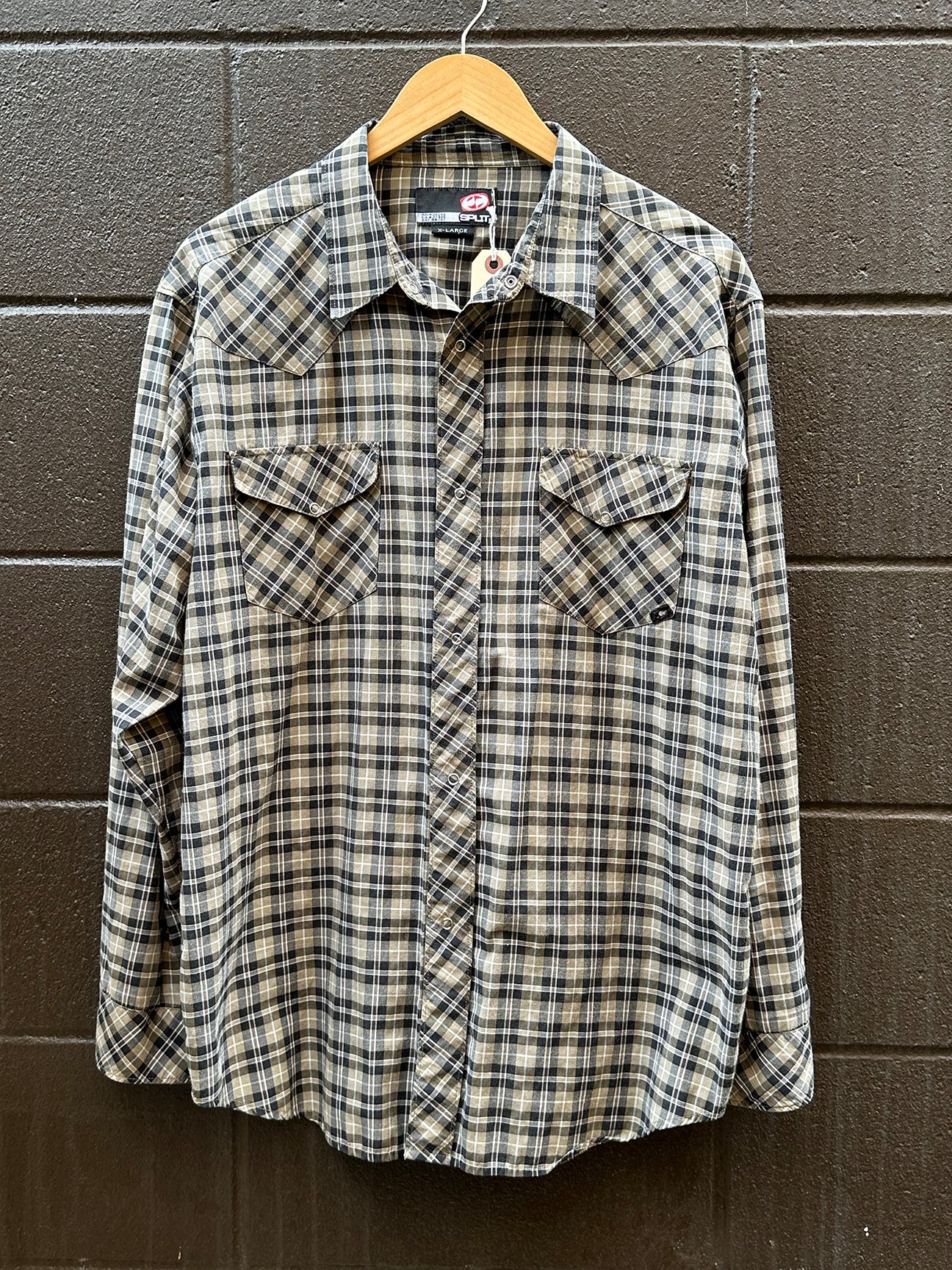 Plaid Shirt Brwn/Navy 50078 XL