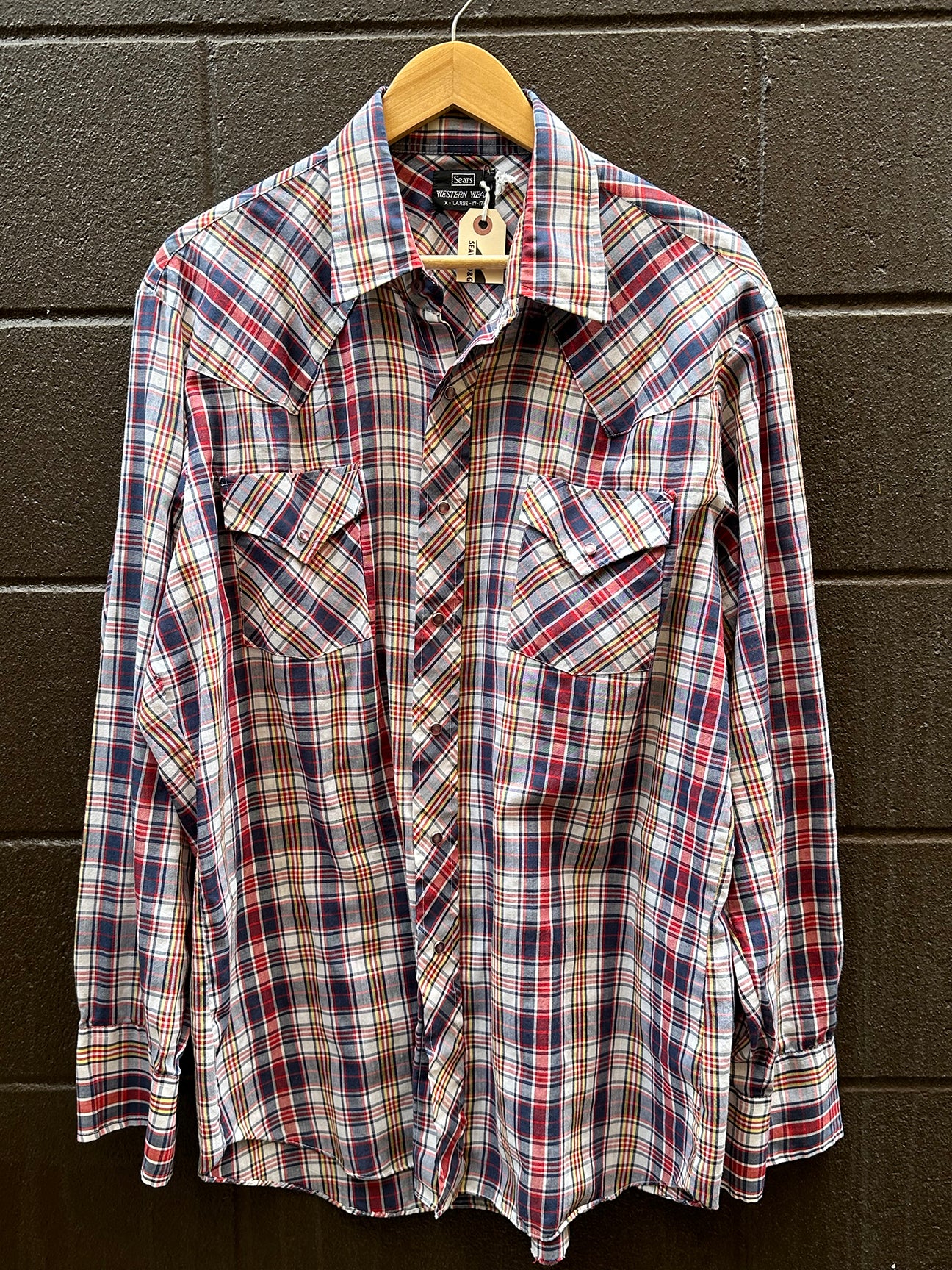 Plaid Shirt RRed/Navy 50079 XL