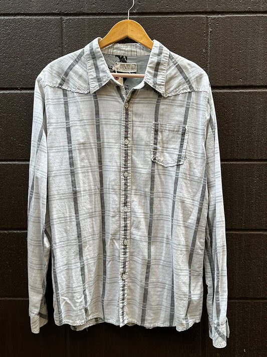 Plaid Shirt Grey/Off White 50081 XL