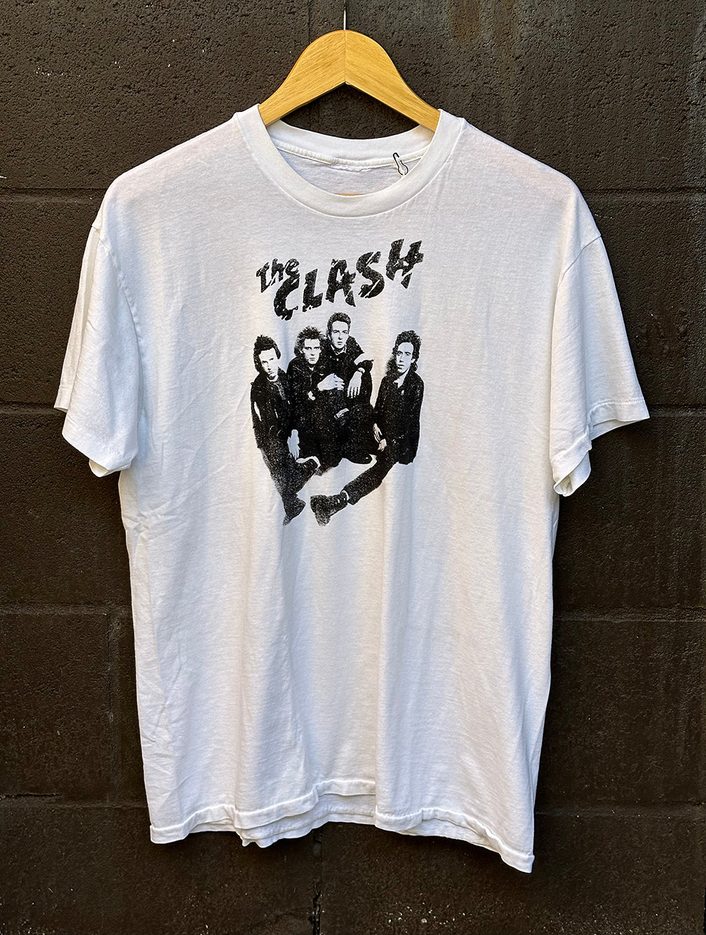 Vintage Tee Knit "The Clash" 10135 White size M