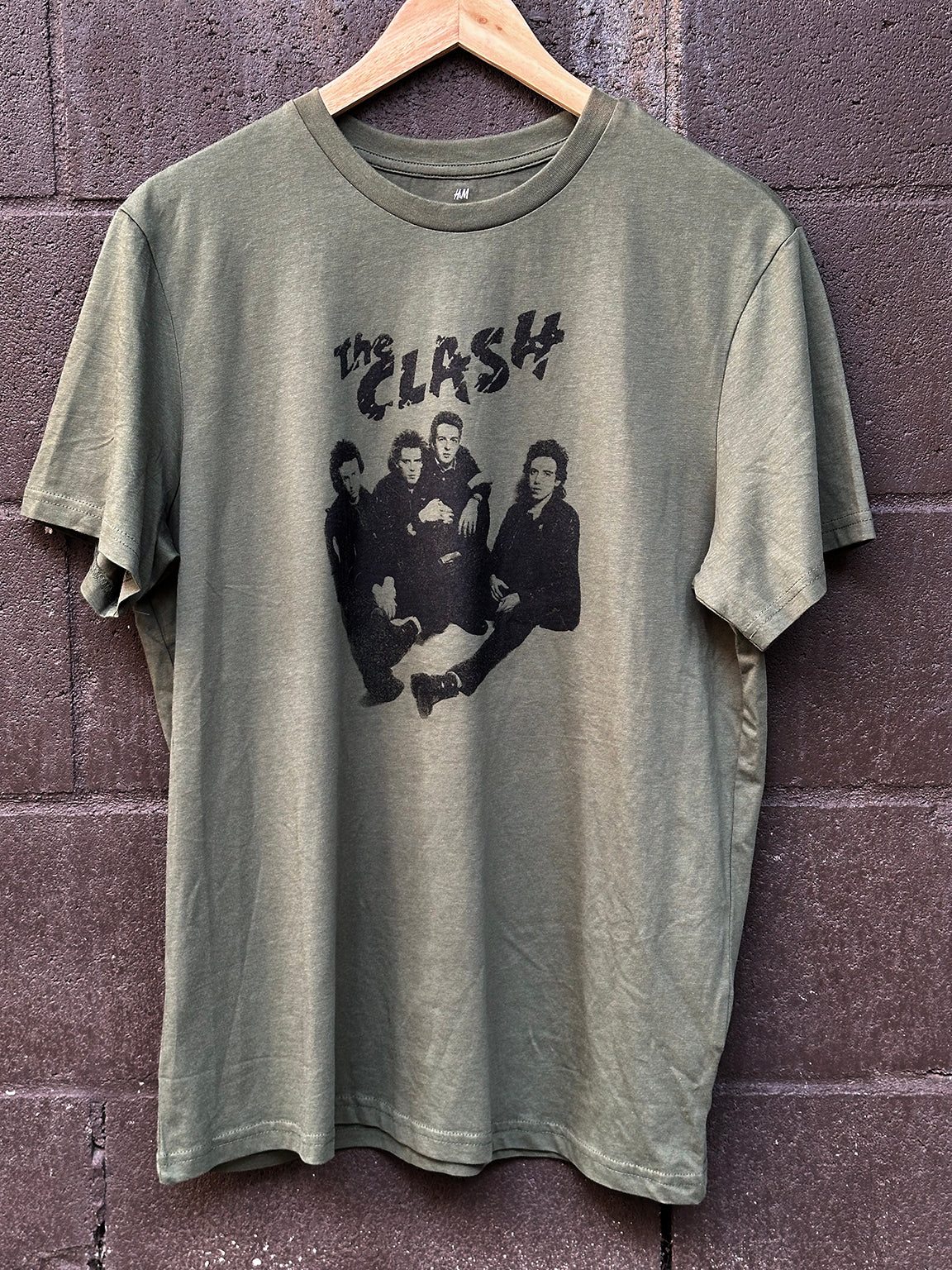 Vintage Tee Knit "The Clash" 50090 M Green