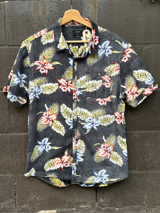 Vintage Hawaiian Shirt 50098 Black L