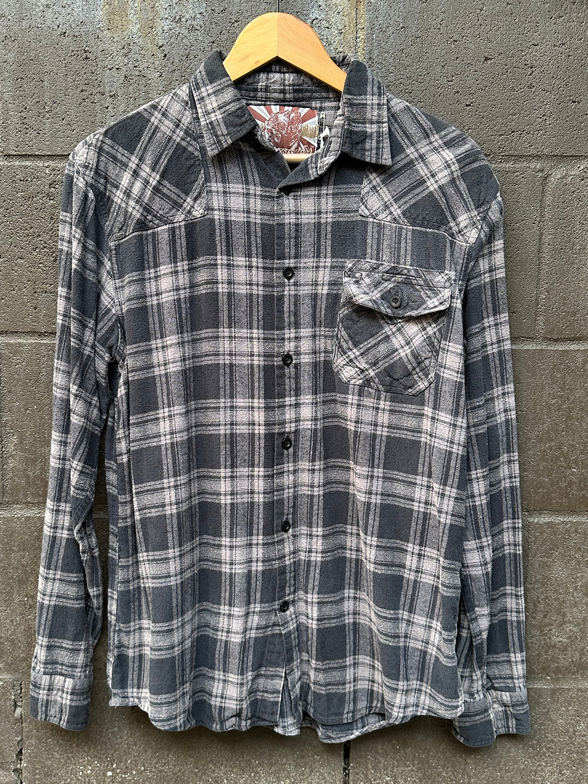 Plaid Flannel Shirt 50109 Black XL