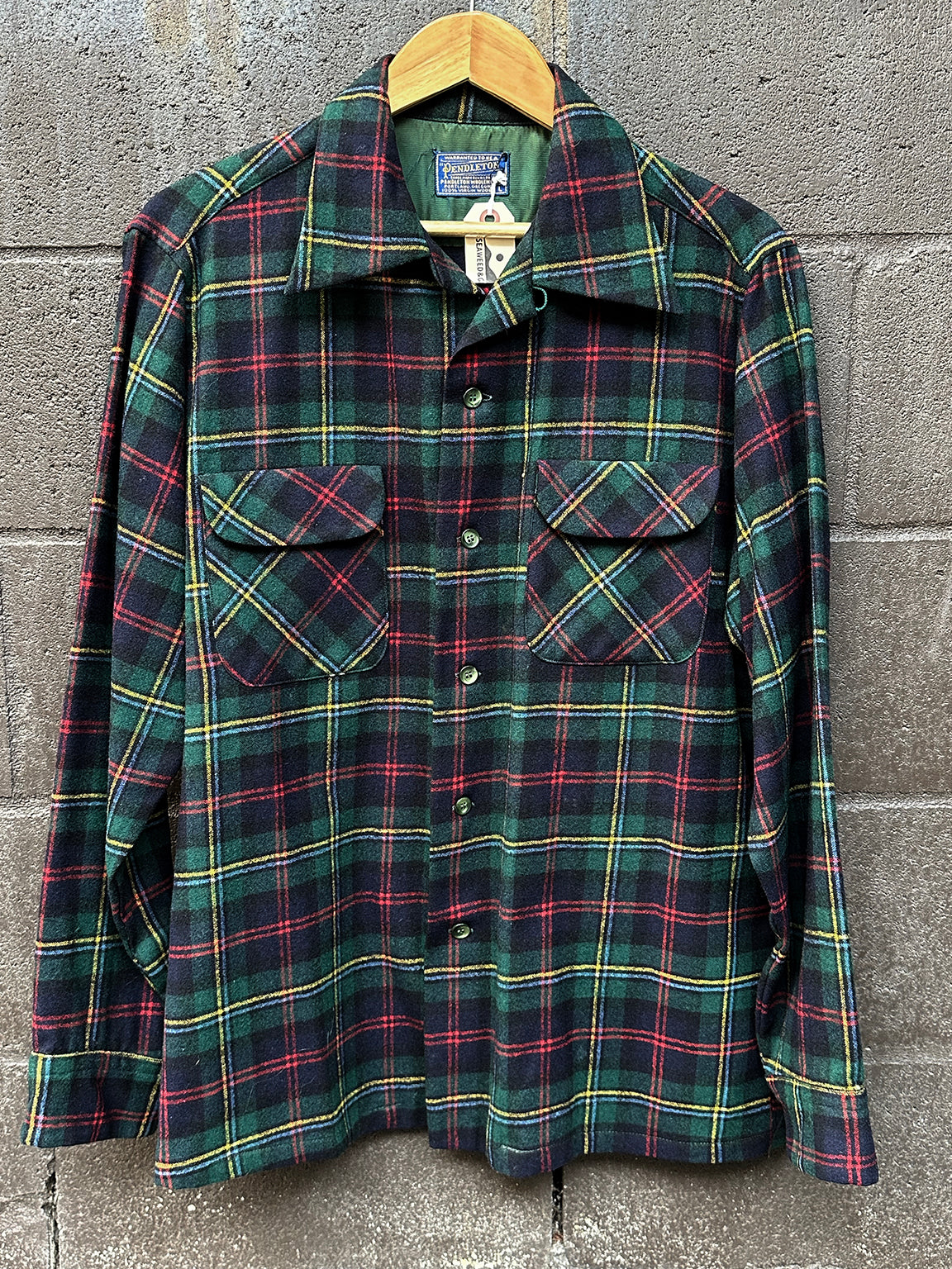 Plaid Flannel Shirt "Pendleton" 50112 Grn/Blk L