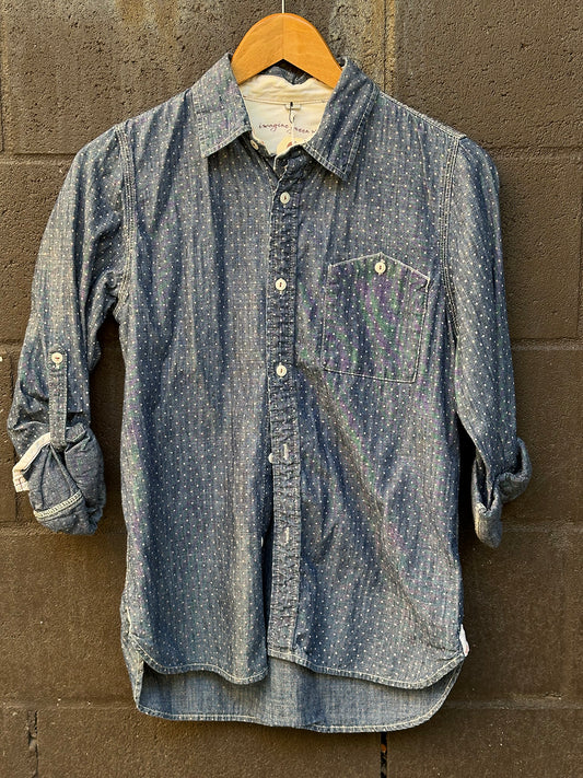 Vintage Top Chambray "Imagine Queen Wood" 50125 size S