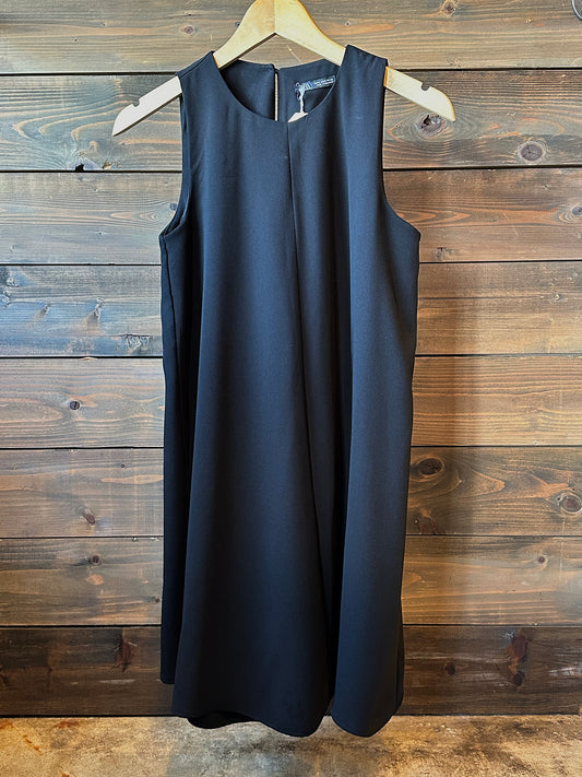 Vintage Dress Black Sleeveless 50724 size S