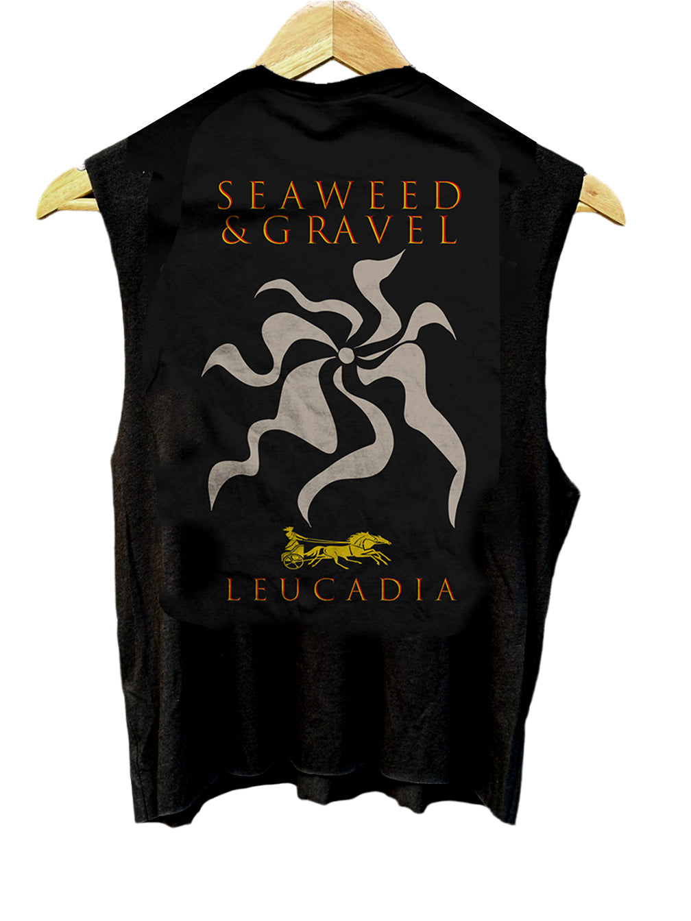 T-Shirt Crop Muscle "Super Sun" Black