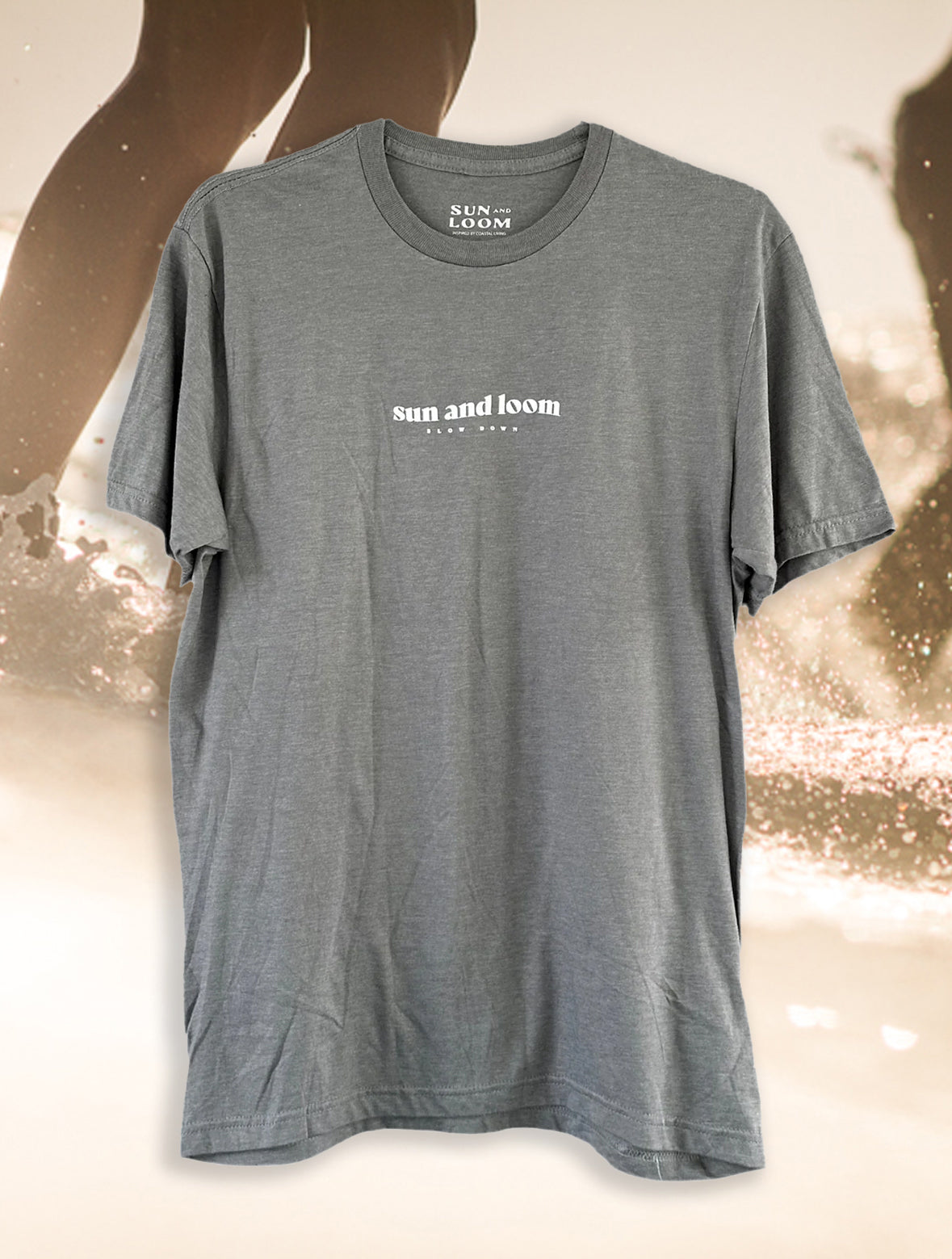 T-Shirt "Slow Down" by Sun & Loom Gray