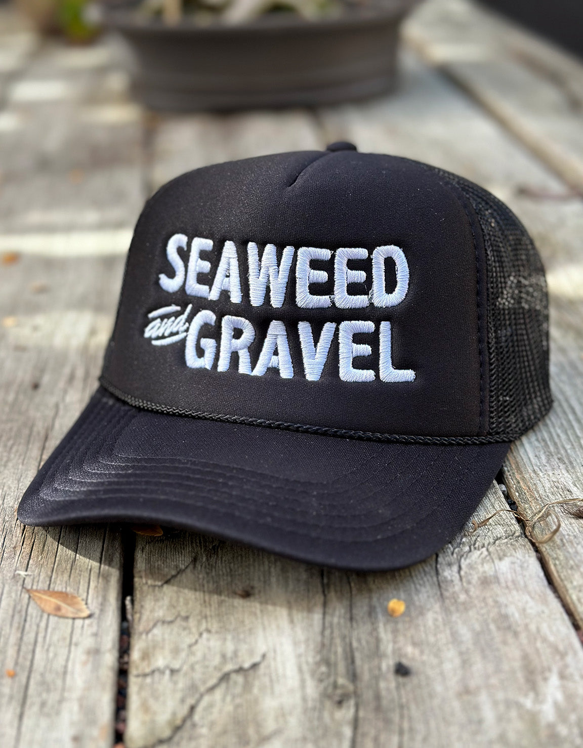 Cap Trucker Seaweed & Gravel Logo