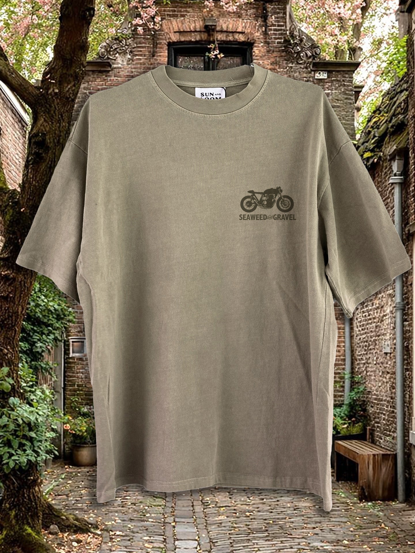 T-Shirt "Moto" Heavyweight Army L