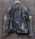 Jacket Leather Armored Seaweed and Gravel Black