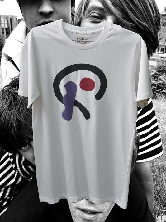 T-Shirt "Abstract Art" by Sun & Loom White