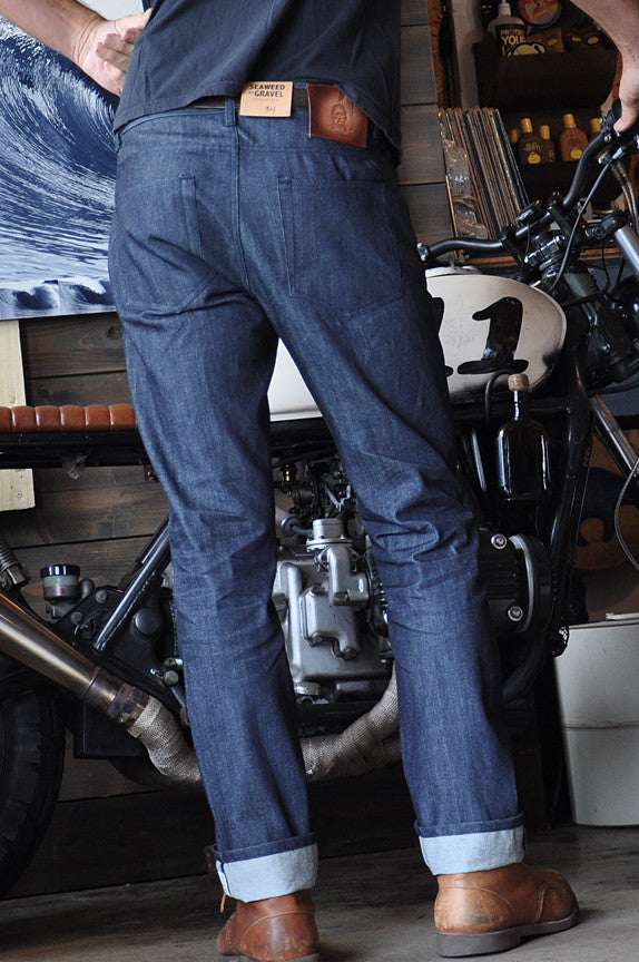 Denim Seaweed and Gravel Mens Classic Straight Jeans