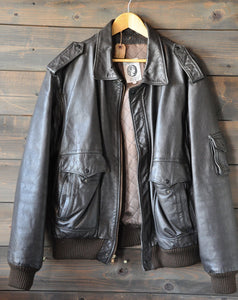 Jacket Leather Bomber Brown 300447 L