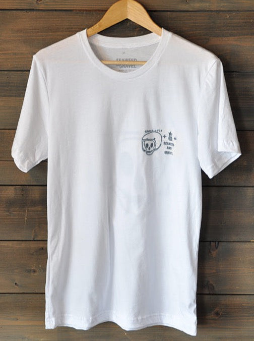 Tee "Good Luck" Washed White S/S