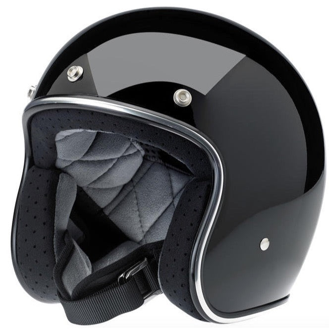 Helmet Bonanza Open Face Biltwell Gloss Black New – Seaweed & Gravel