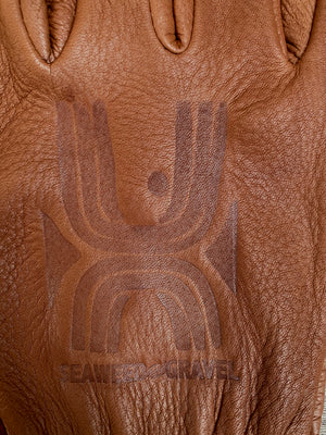 S&G Riding Gloves "Desert Logo" Soft Deer Skin Brown