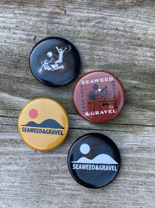 Button Pins from Seaweed & Gravel